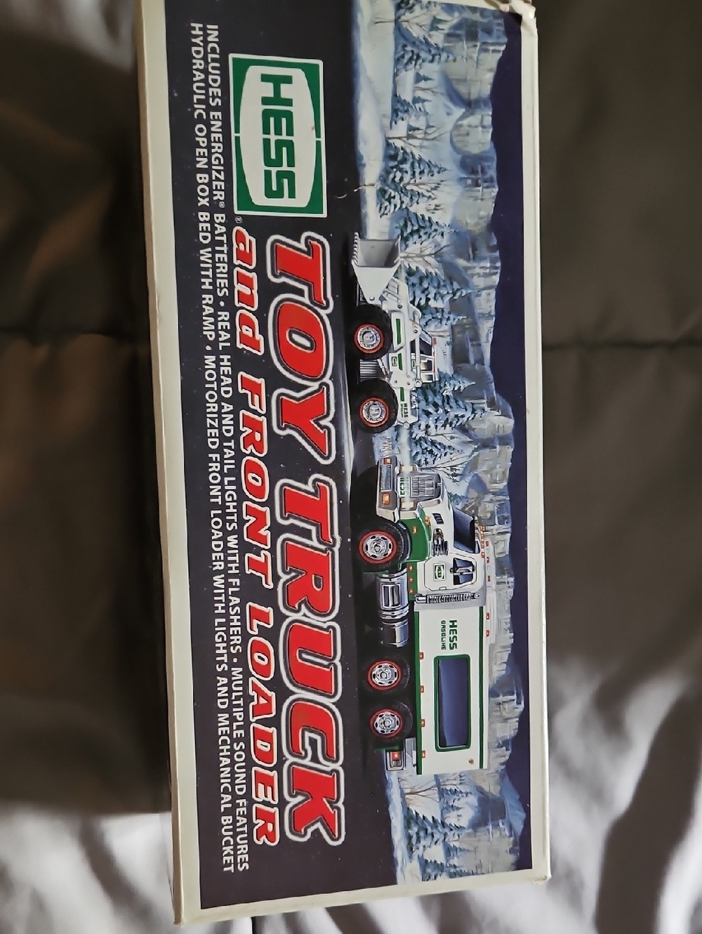 HESS 2008 Green and White Toy Truck and Trailer - Kids Toy